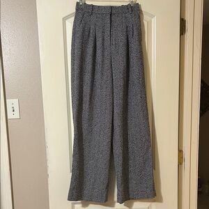 Gray Wide-Leg Trousers